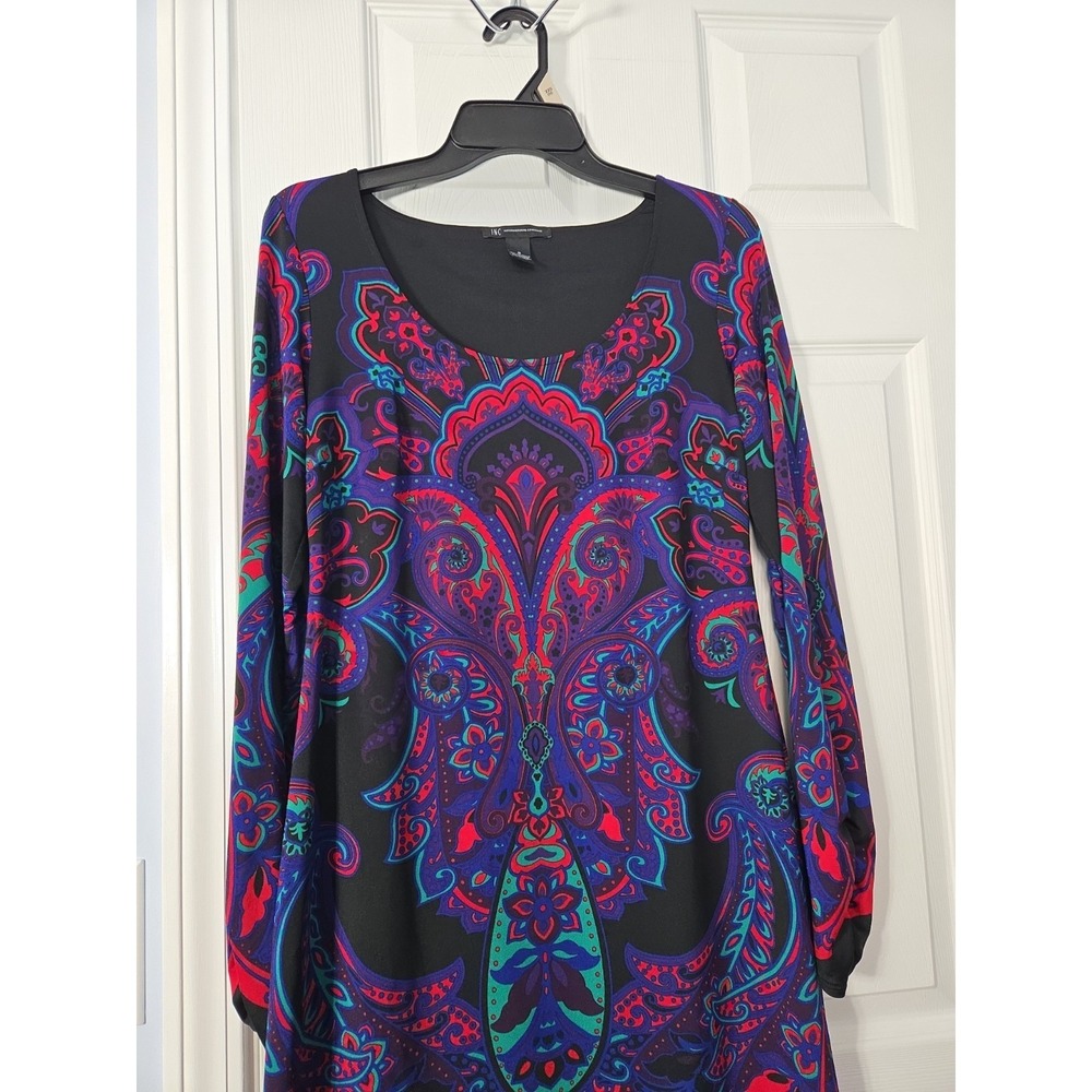 I.N.C international concepts Dress Size S Paisley Pencil multicolor long sleeve